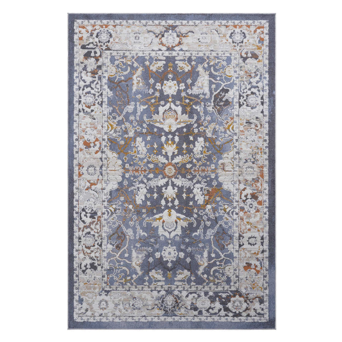 8' x 10' Traditional Non-Shedding Living Room Bedroom Dining Home Office Stylish And Stain Resistant Area Rug - Blue