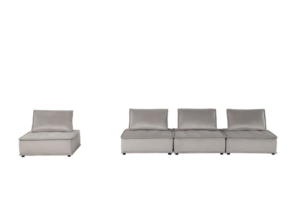 Anna - Velvet 4-Seater Modular Sofa