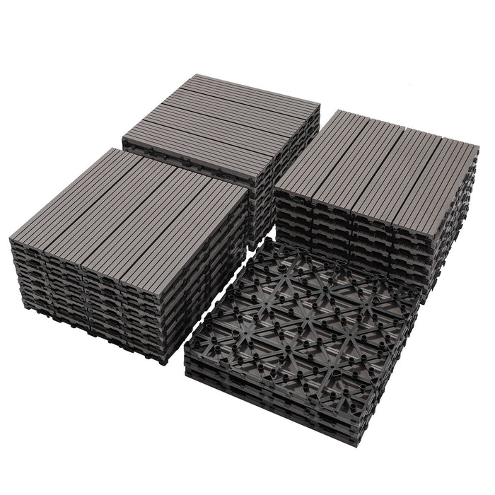 Plastic Interlocking Deck Tiles, Patio Flooring Outdoor Waterproof All Weather Use For Garden Poolside Front / Back Yard