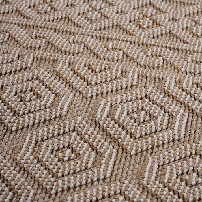 Guros - 2' x 8' Geometric Indoor / Outdoor Area Rug - Mocha