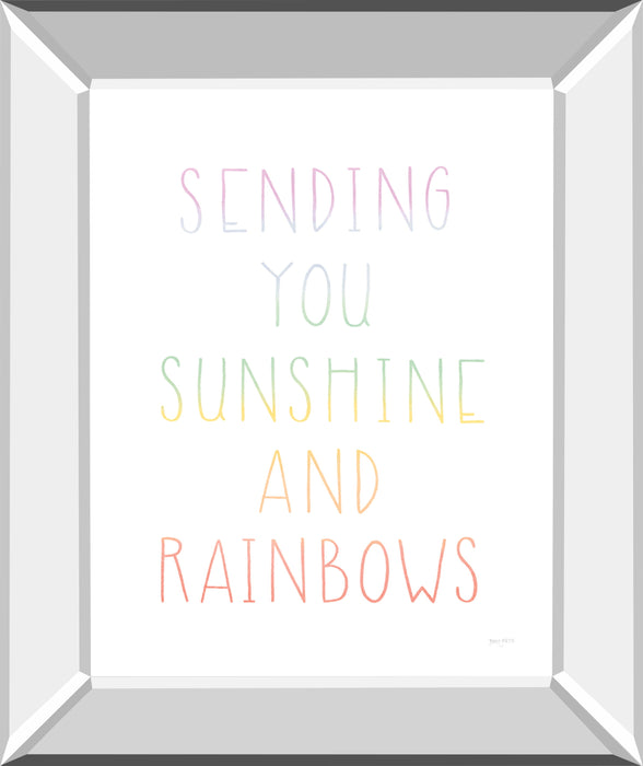 Lets Chase Rainbows VI By Jenaya Jackson - Mirror Framed Print Wall Art - White