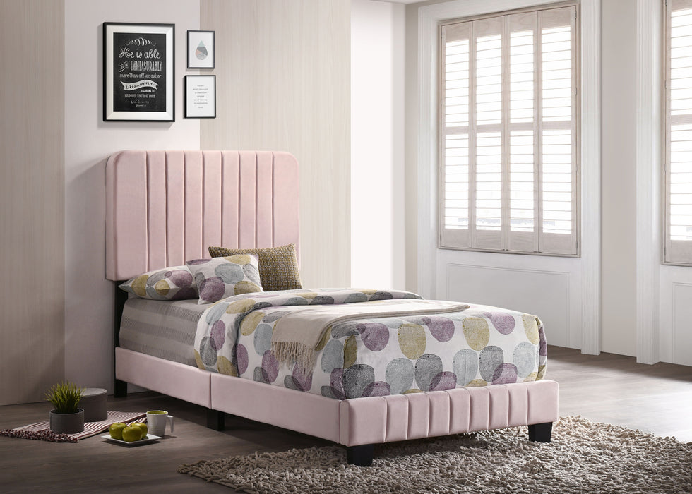 Glory Furniture Lodi Upholstery Twin Bed, Pink