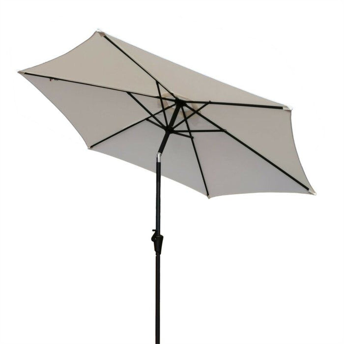 8.8' Outdoor Aluminum Patio Umbrella With 42 Pound Square Resin Umbrella Base