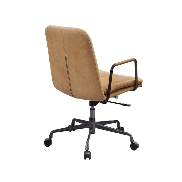 Eclarn - Top Grain Leather Office Chair - Brown