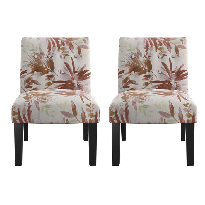 Verma - Floral Accent Chair - Red