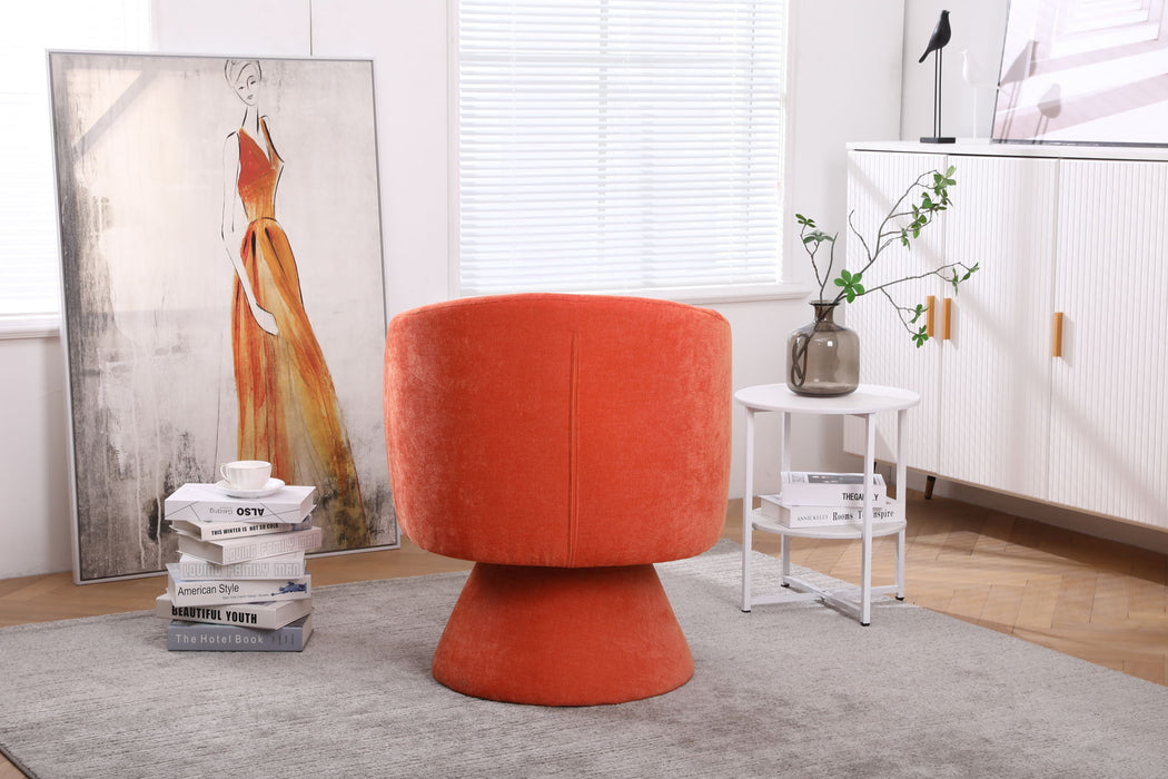 Swivel Accent Chair, Armchair Round Barrel Chair In Fabric For Living Room Bedroom