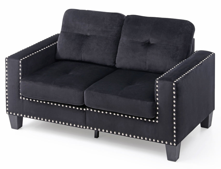 Glory Furniture Newbury Sectional - Black - Fabric