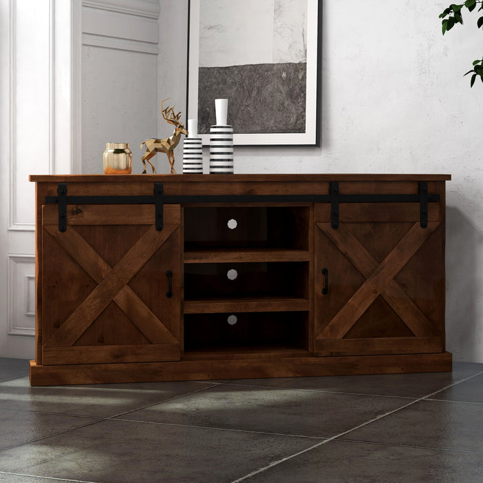 Farmhouse - Corner TV Stand - Aged Whiskey