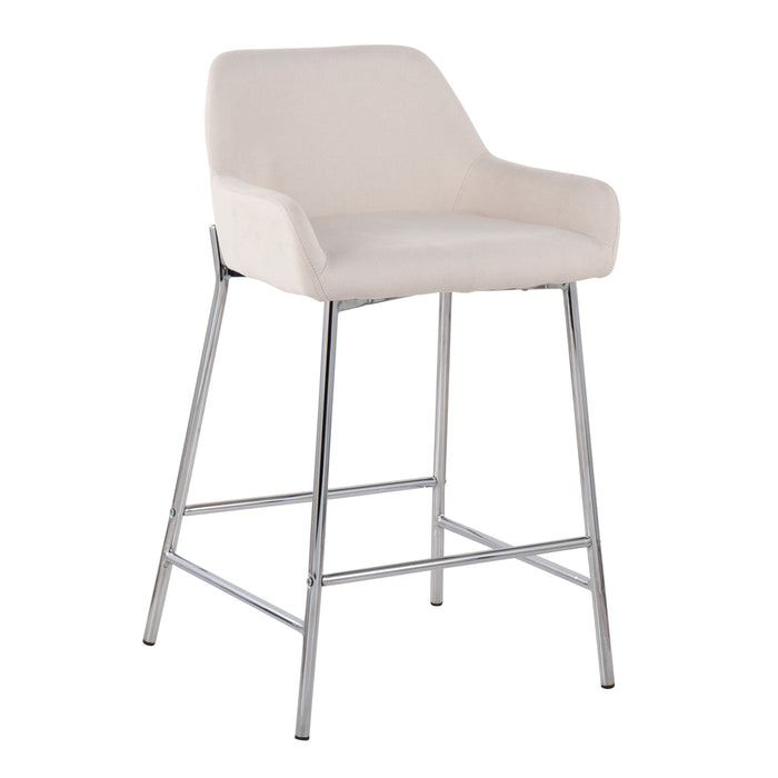 Daniella - Contemporary Fixed Height Counter Stool (Set of 2)