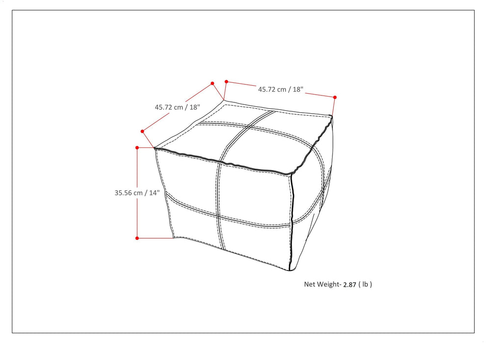 Brody - Square Pouf