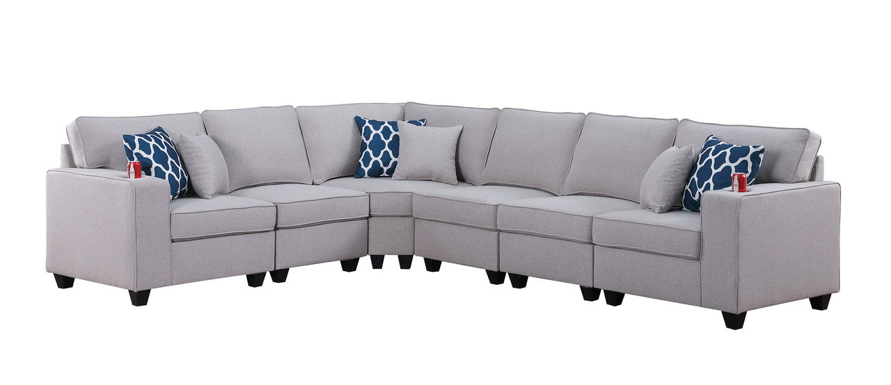 Cooper - 6 Piece Reversible Sectional Sofa With Cupholder