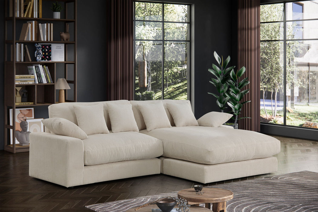 Mystic - Corduroy Reversible Sectional Sofa Chaise