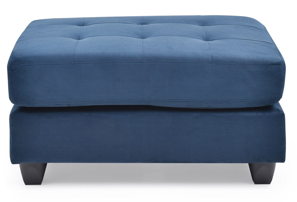 Glory Furniture Malone Ottoman, Navy Blue