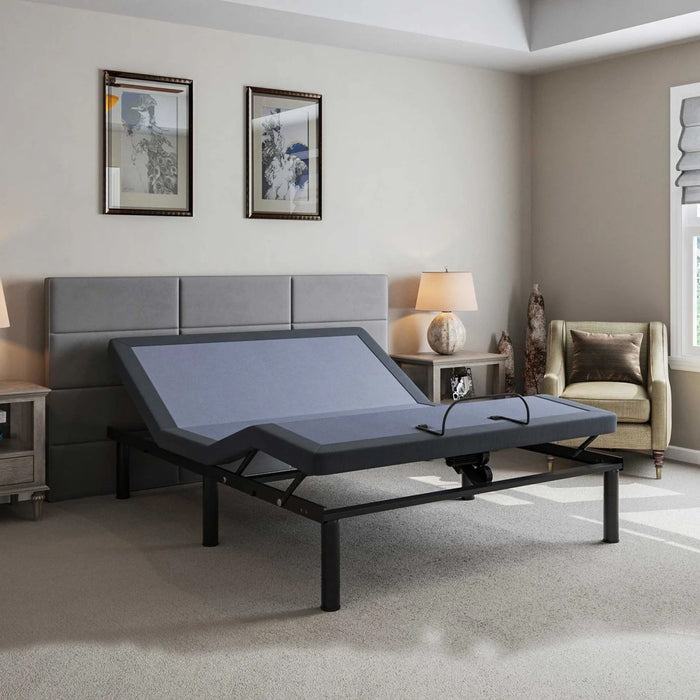 Bt2000 - Full Adjustable Bed - Blue / Gray