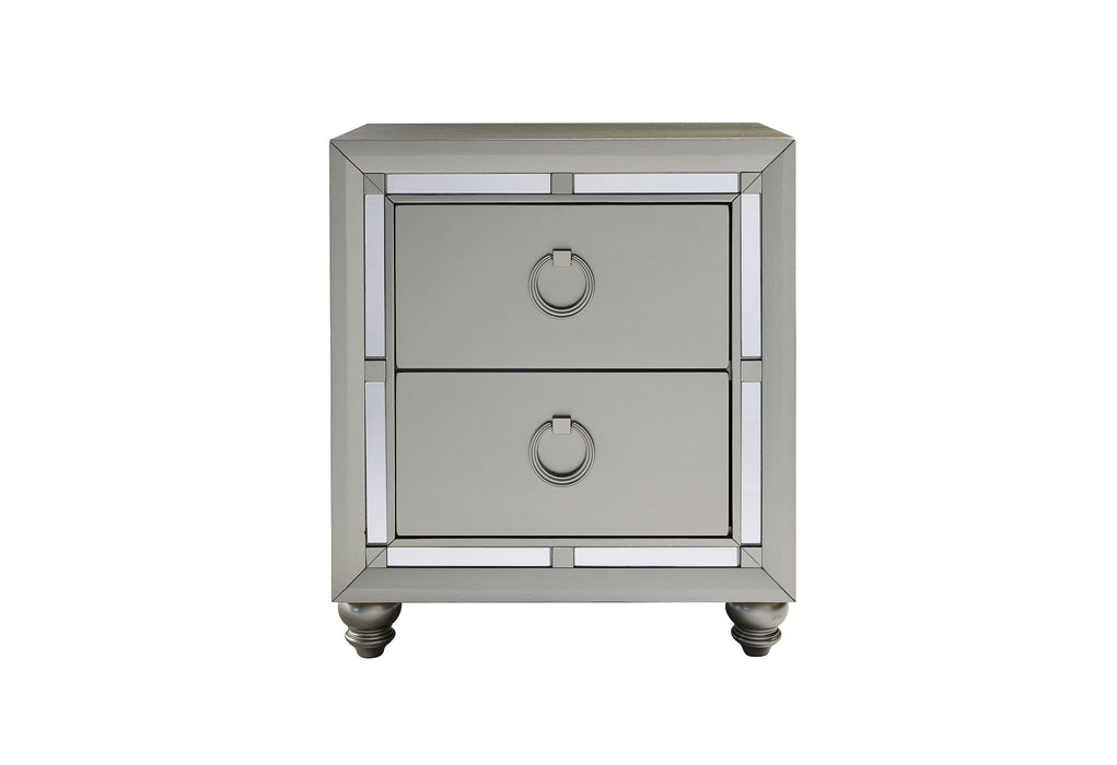 Riley - Nightstand - Silver