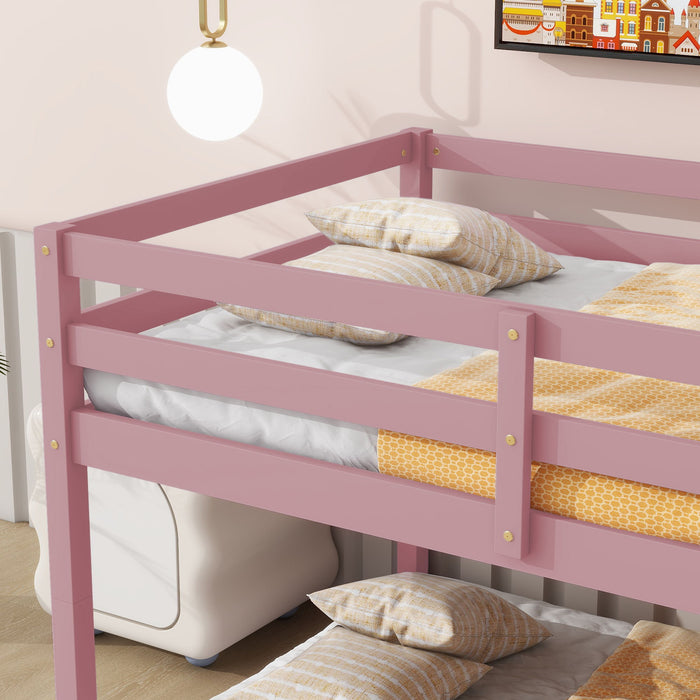 Twin Over Twin Floor Bunk Bed