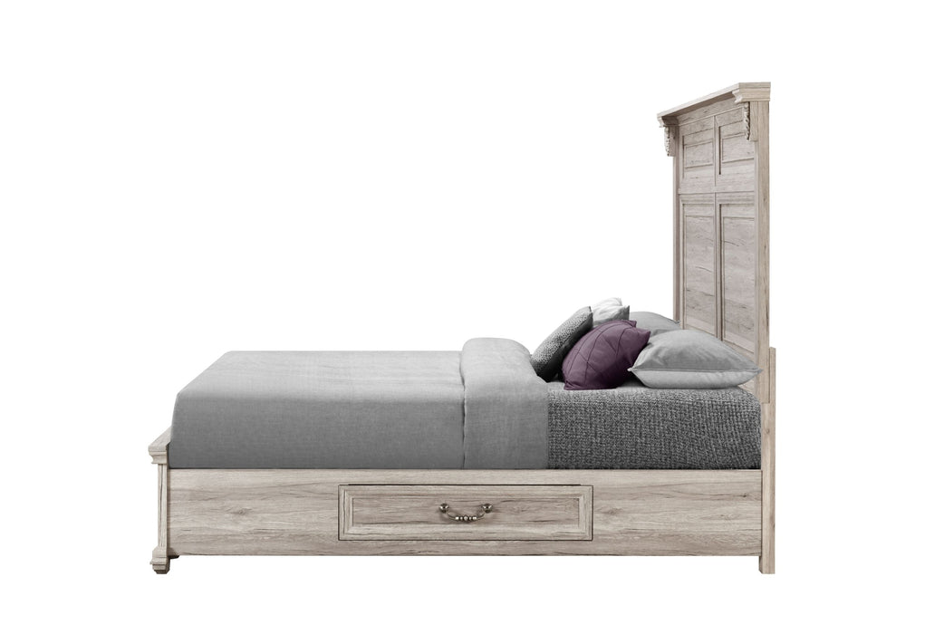 Tatum - Queen Bed With Storage - Natural