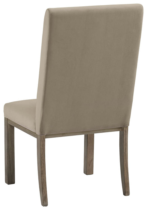 Chrestner - Cinza / Marrom - Cadeira lateral de jantar Uph (conjunto de 2)