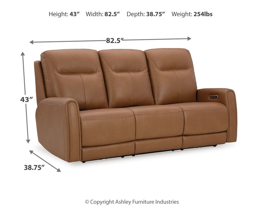 Tryanny - Butterscotch - Sofá reclinable eléctrico con reposacabezas ajustable