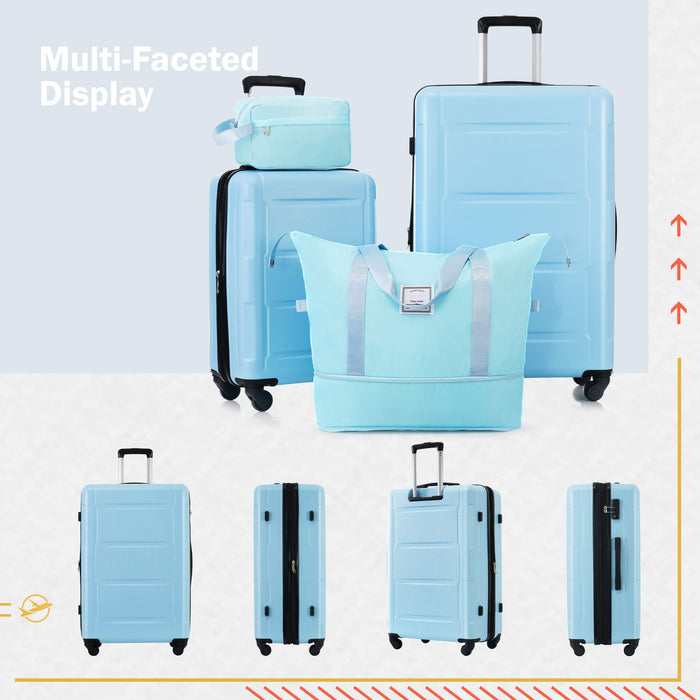 2 Piece Luggage Set With Bags Expanable Spinner Wheels ABS Lightweight Suitcase With Tsa Lock 20" / 28"