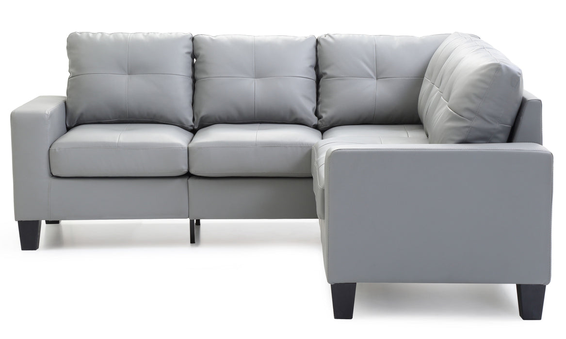 Glory Furniture Newbury Sectional, Gray - PU