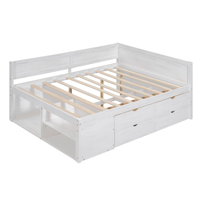 Daybed With Drawers And Shelves