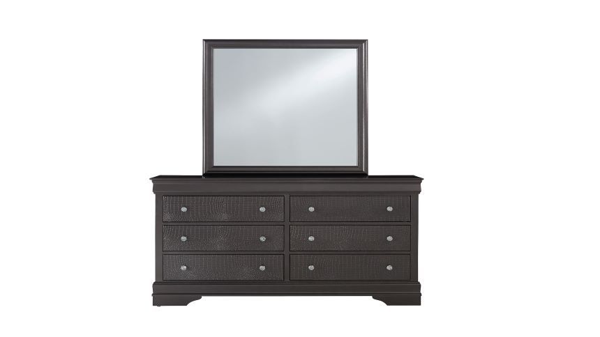 Pompei - 5 Piece Queen Bedroom Set With LED - Metallic Gray