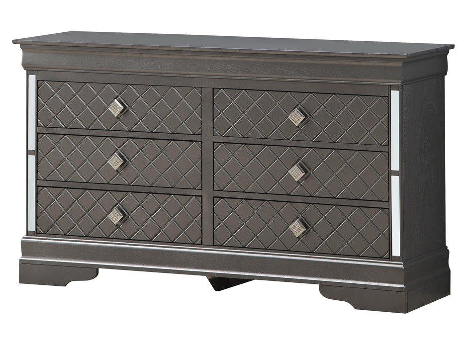 Glory Furniture Verona Dresser, Metalic Black