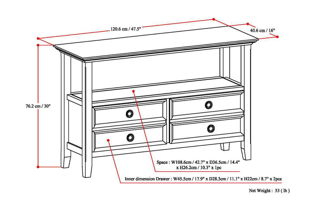 Amherst - Console Sofa Table