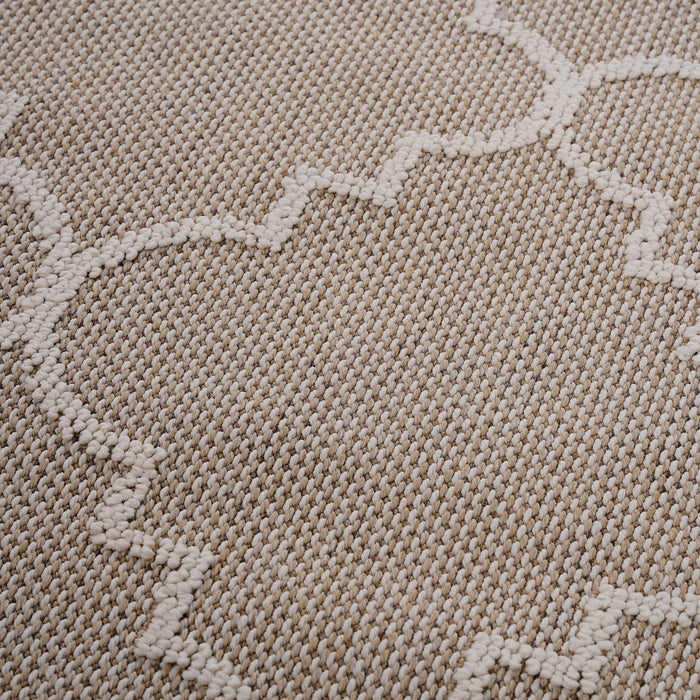 4' x 6' Trellis Indoor / Outdoor Area Rug - Ivory