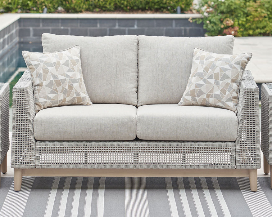 Seton Creek - Cinza - Loveseat com almofada