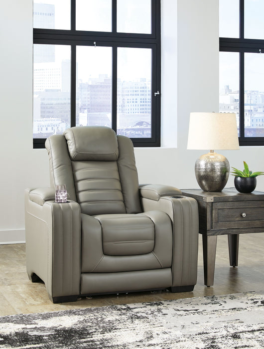 Backtrack - Gris - Pwr Recliner/Reposacabezas ajustable