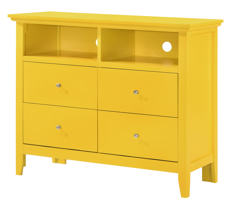 Glory Furniture Hammond TV Media Chest, Yellow