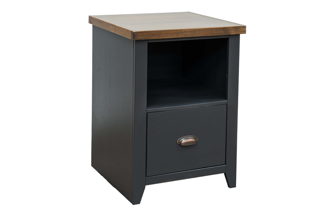 Essex - Drawer File - Black, Whiskey