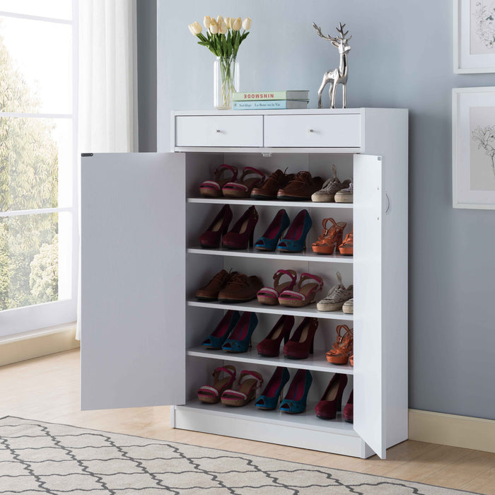 Shoe Storage Cabinet With Fives Shelves