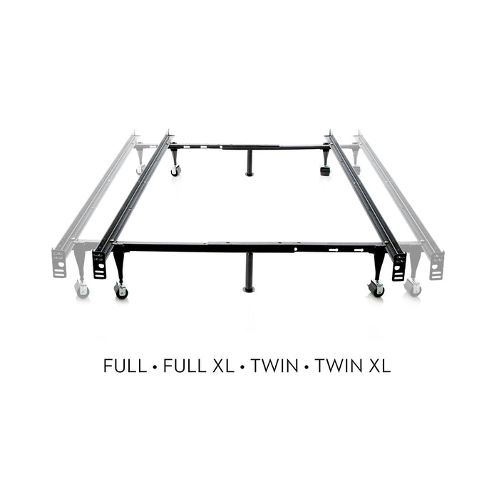 Malouf - Estructura de cama doble sobre cama ajustable completa - Ruedas