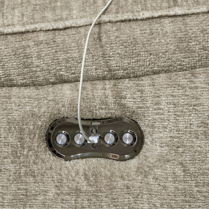 Hindmarsh - Stone - Loveseat reclinável elétrico com console/ Adj Hdrst