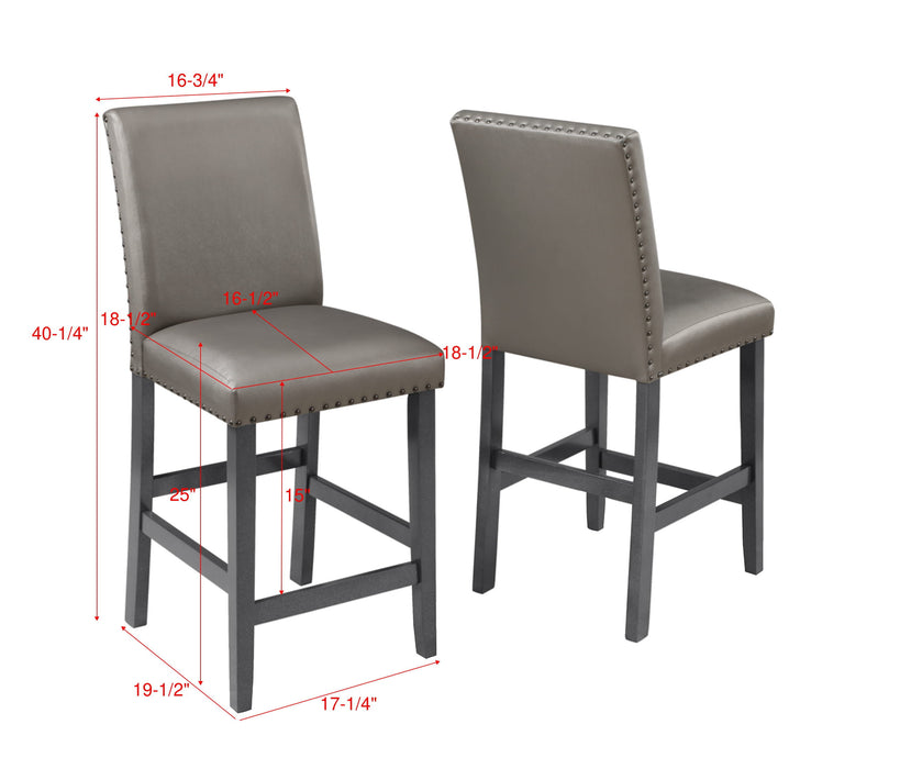 Bankston - Silla alta para mostrador con cabezal de clavo (juego de 2)