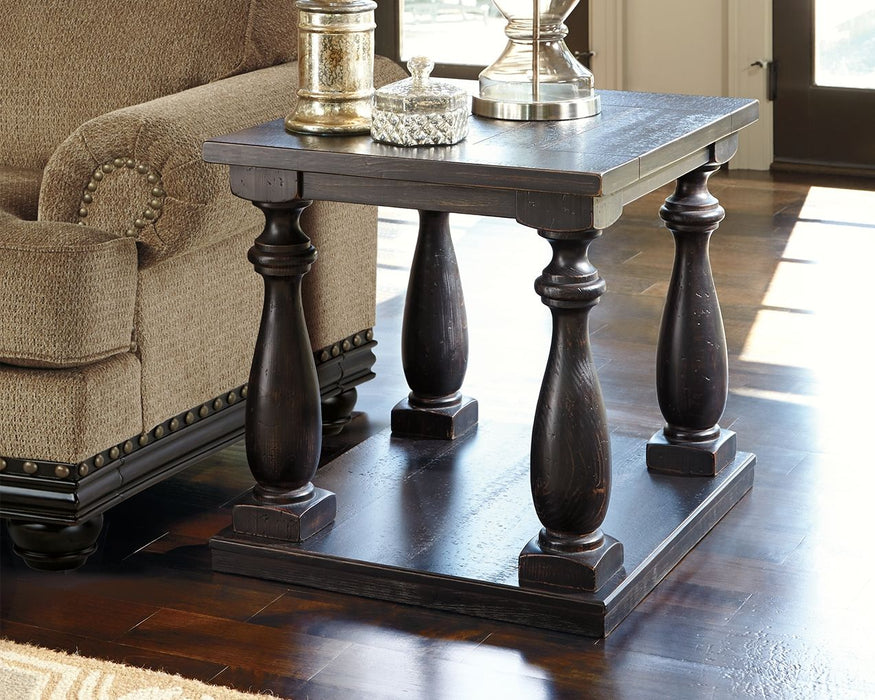 Mallacar - Black - Rectangular End Table