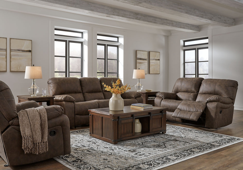 Sofá reclinable de piel sintética de 3 plazas para sala de estar marró —  Brother's Outlet