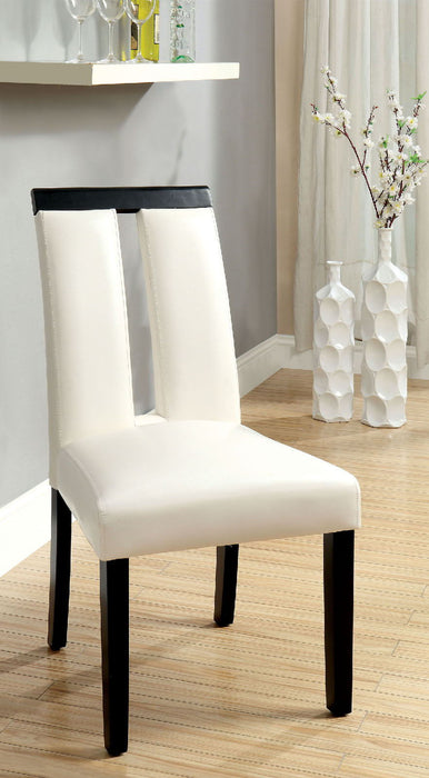 Luminar - Cadeira Lateral (Conjunto de 2) - Preto / Branco