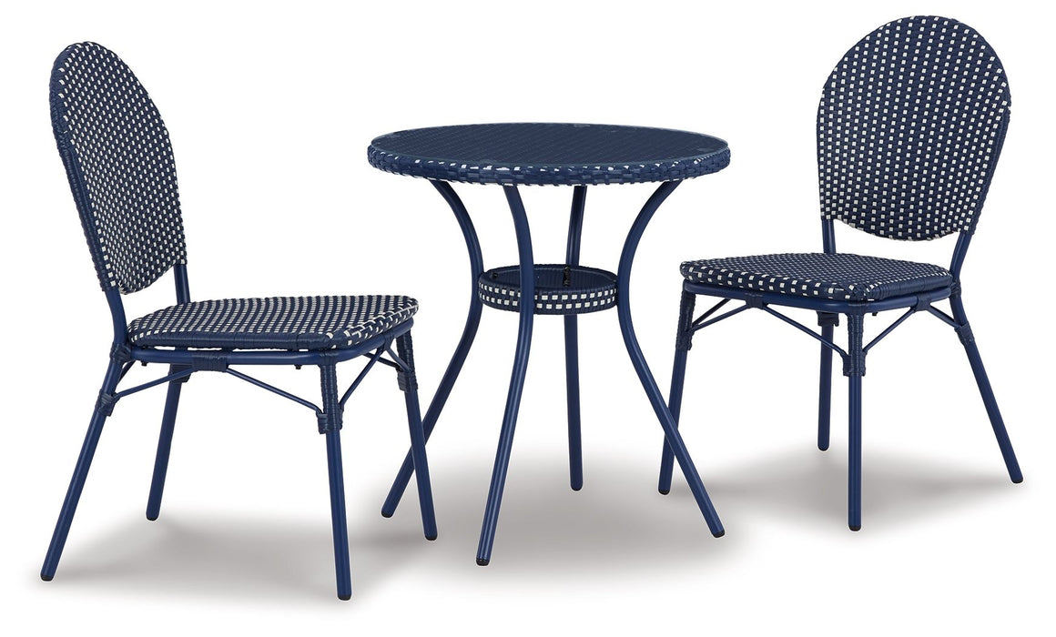 Odyssey Blue - Azul - Conjunto de Cadeiras c/Mesa (Conjunto de 3)