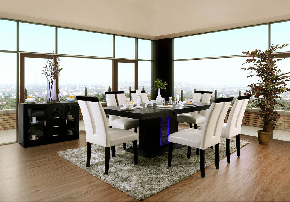 Evangeline - Mesa de comedor - Negro / Beige