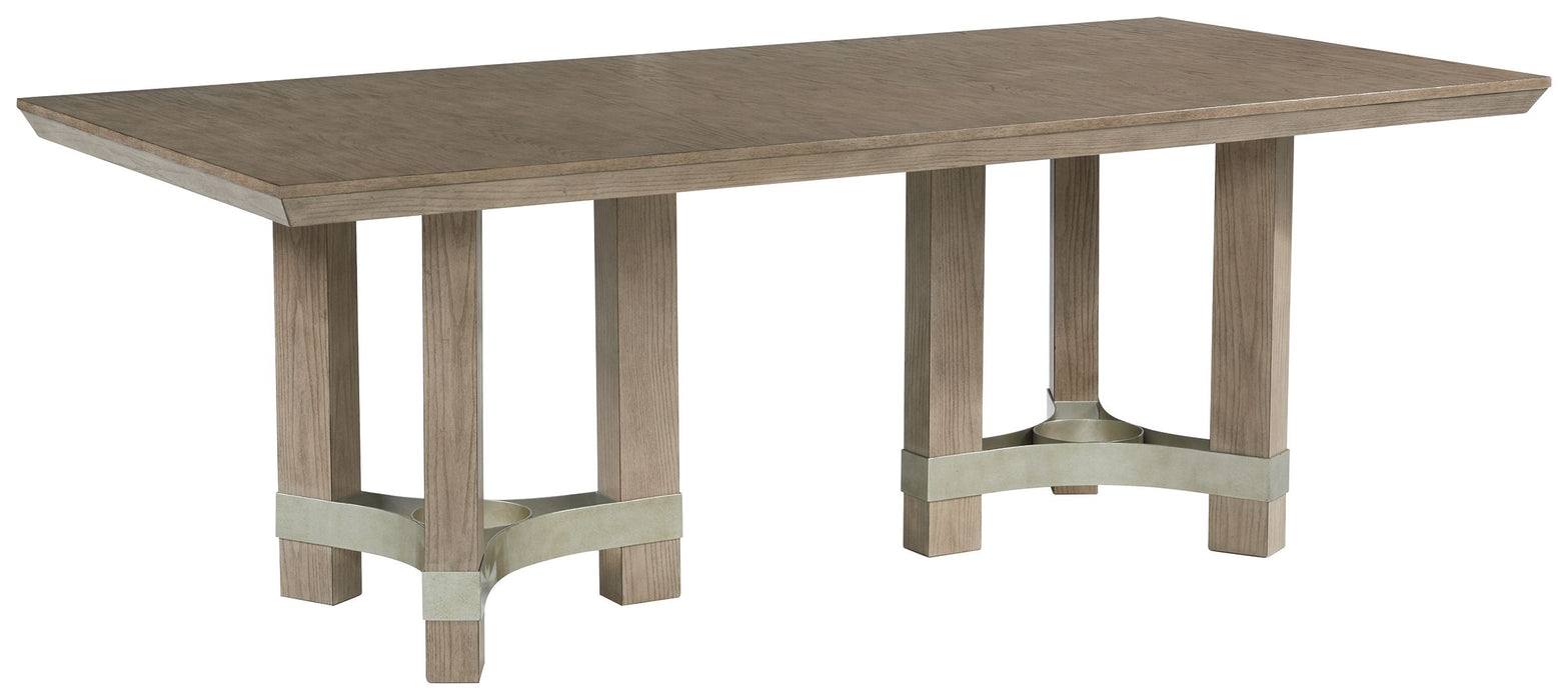 Chrestner - Gris - Mesa de comedor rectangular