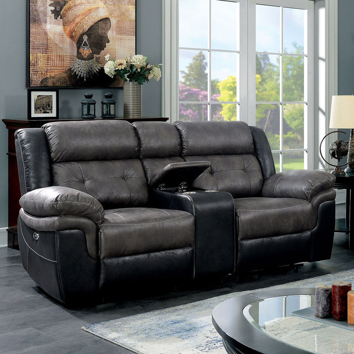 Brookdale - Loveseat Power Motion - Gris / Negro