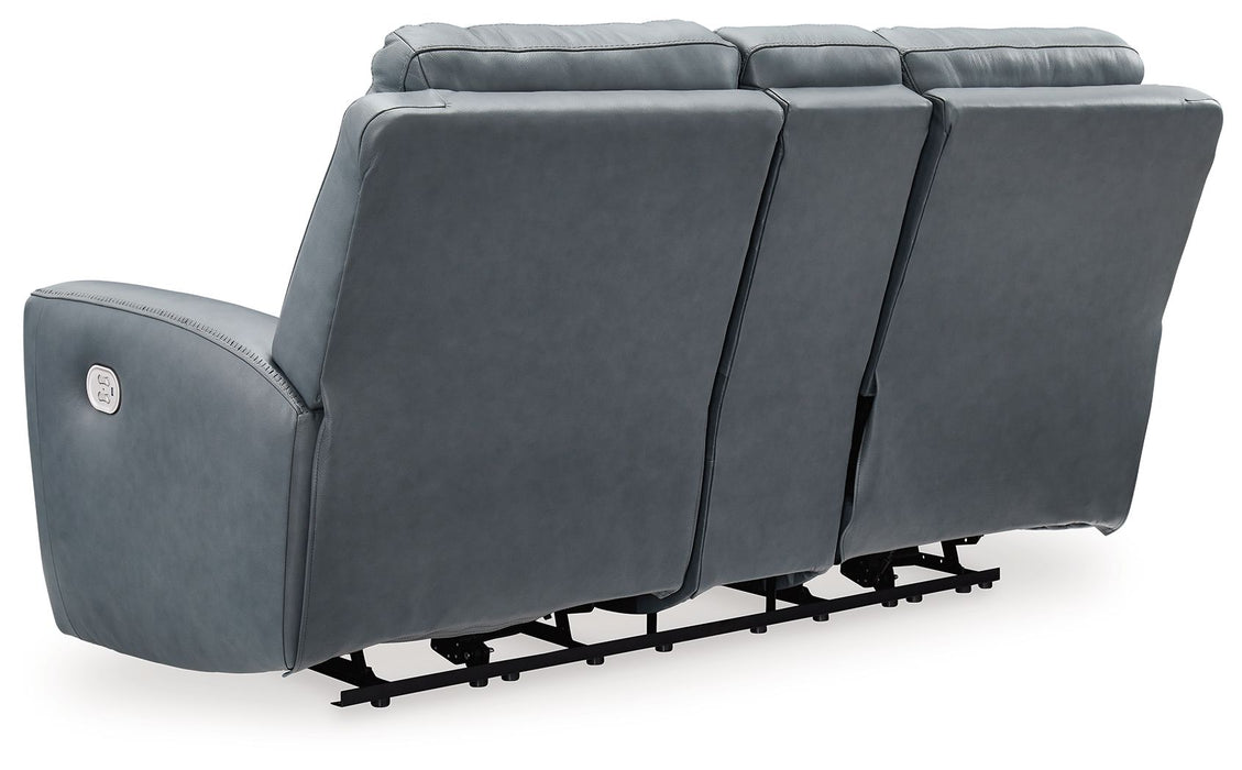 Mindanao - Acero - 2 piezas. - Sofá reclinable eléctrico, sofá de dos plazas reclinable eléctrico con consola
