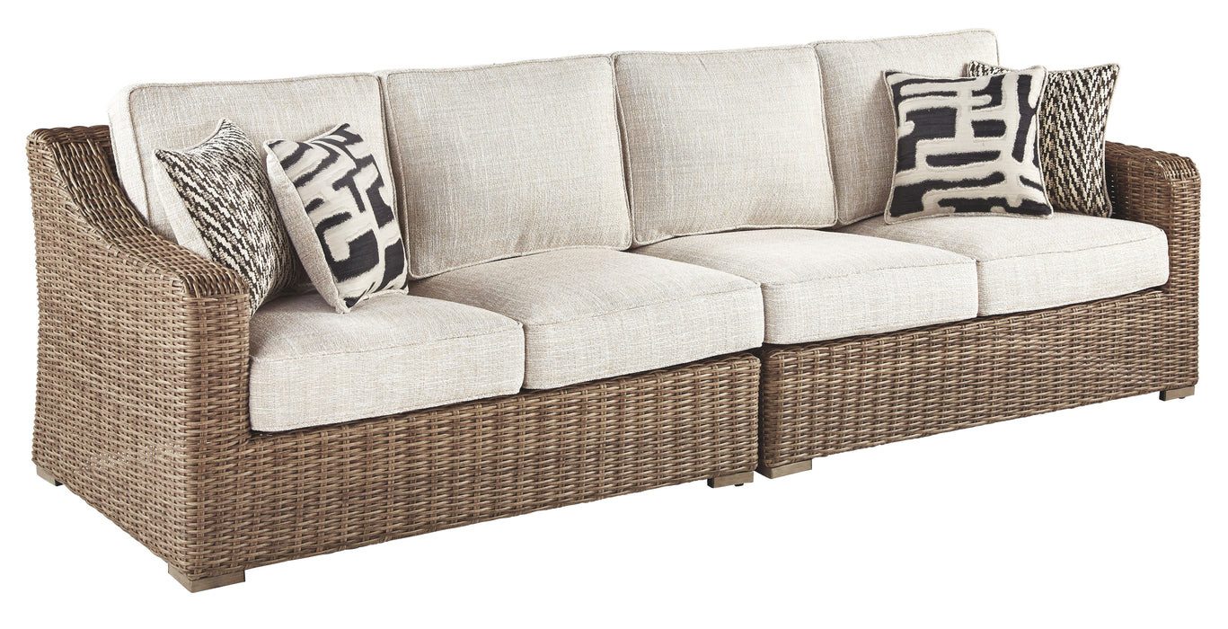 Beachcroft - Bege - Raf/laf Loveseat W/Cush (Conjunto de 2)