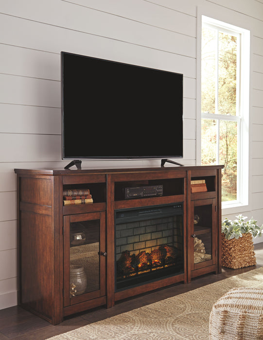 Trinell - Marrón - Mueble TV Con Chimenea Eléctrica — Brother's Outlet