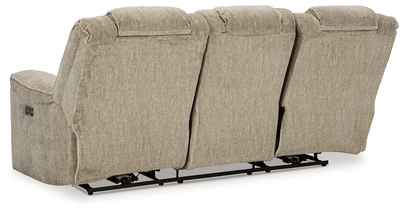 Hindmarsh - Stone - Sofá reclinable eléctrico con reposacabezas ajustable