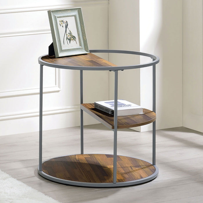 Orrin - End Table - Gray / Walnut